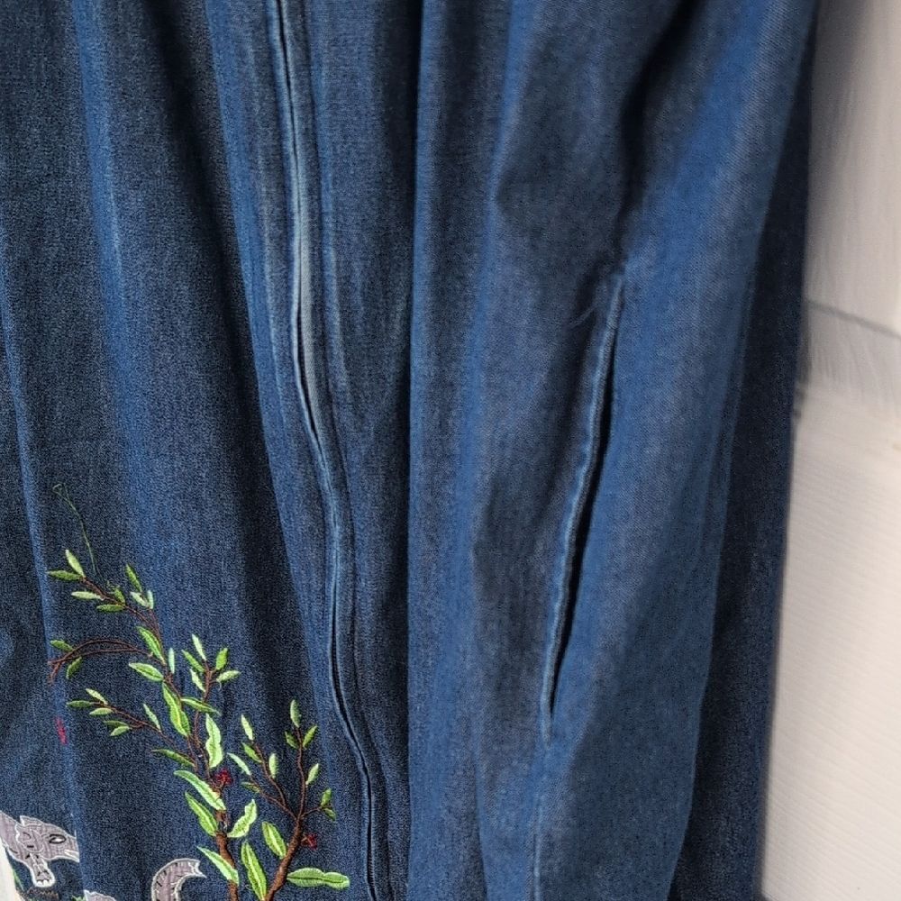 Bechamel Denim Dress with Embroidered Details - Picture 6 of 12